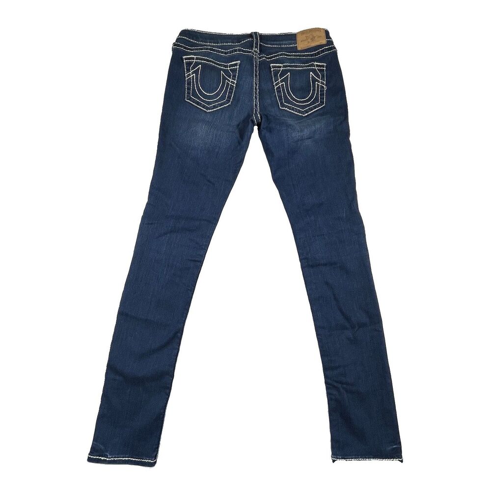 True Religion Skinny Jeans Women’s 33x32 Dark Wash Stretch Denim Size 31